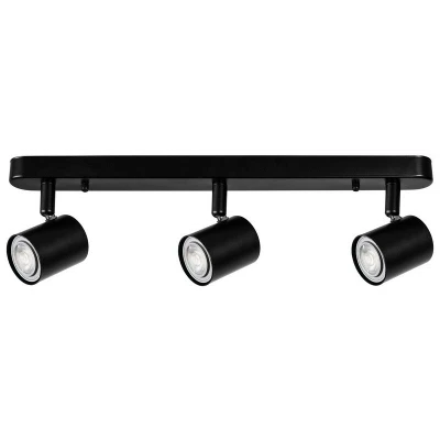 Image of Keeper Triplex Triple Adjustable Spotlight Bar GU10 Black