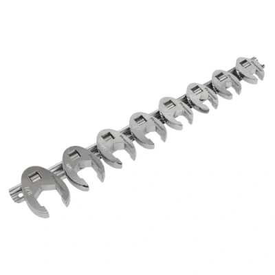 Image of Sealey Premier Crow&#039;s Foot Spanner Set 8pc 3/8&quot;Sq Drive Imperial