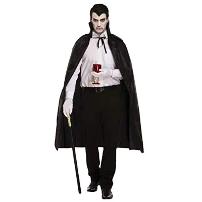 Image of labreeze Halloween Adult Dracula Black Long Cape Vampire Dress up Party Costume