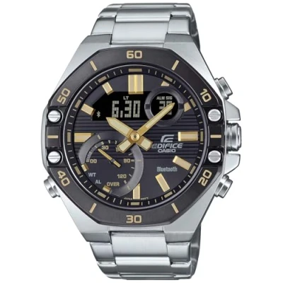Image of Casio Men&#039;s Analogue Digital Quartz Watch with Stainless Steel Strap ECB 10DB 1A9EF