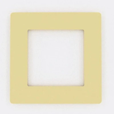 Image of Focus Plastics SINGLE LIGHT SWITCH SOCKET COLOURED ACRYLIC SURROUND FINGER PLATE HUGE COLOUR CHOICE (Cream)