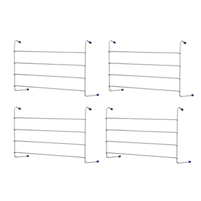 Image of SAONS 4 Tier Clothes Drying Airer Bar Metal Over Radiator Rail Indoor Laundry Dryer Rack (4 x Airer)