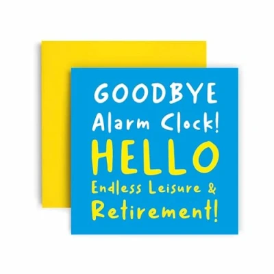 Image of Huxters Retirement Leaving Gifts for Colleagues Men him Happy Goodbye Alarm Clock Sorry Your Good Luck In Card Congratulations 14.8cm