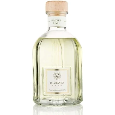 Image of Dr. Vranjes Ginger Lime 2500 ml Diffuser + Double Pack of White Sticks (3 Pieces Bundle) Luxury Home Fragrance, Made in Italy, Main Scent: Fruity, Olfactory Pyramid: Lime, Ginger, Pepper