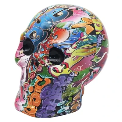 Image of Lesser &amp; Pavey, Money Box Skull Graffiti, One Size