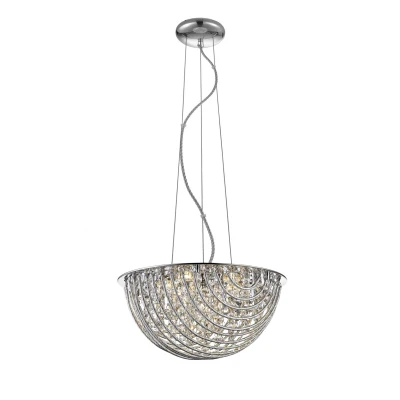 Image of Millie 6 Light Chrome Crystal Pendant Ceiling