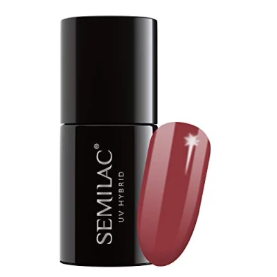 Image of SEMILAC 281 Gossip Time Nail UV Gel Polish Long Lasting and Easy to Apply Soak off UV/Led Perfect for Home Professional Manicure Pedicure 7 ml