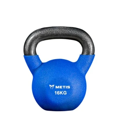Image of METIS Neoprene Kettlebells [4 28kg] Exercise Equipment For Home Training &amp; Gym Fitness Heavy Lifting Kettlebell Weights Cast Iron (16kg)