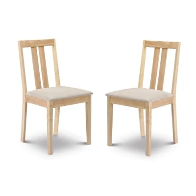 Image of Julian Bowen Rufford Set of 2 Dining Chairs, Natural