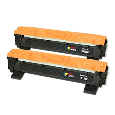 Image of Toner EXPERTE TN1050 Cartridge Replacement for Brother TN 1050 Compatible with HL 1110 1112 1210W 1212W DCP 1512 1610W 1612W MFC 1910W ( 2 Black )