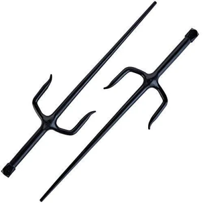 Image of Playwell Martial Arts Adults Rubber Training Sais (sai) 19.5&quot;