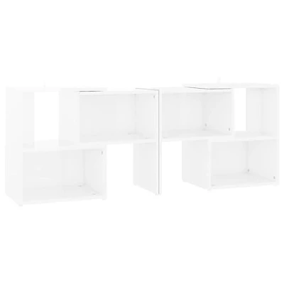 Image of vidaXL TV Cabinet Home Living Room Bedroom Furniture Accessories Entertainment Centre Stereo Hifi Stand Unit Chipboard White
