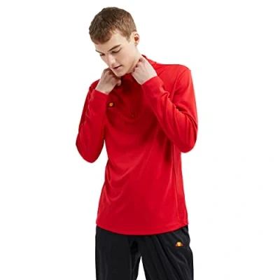 Image of ellesse Mens Rolbi 1/2 Zip Sweater Red M