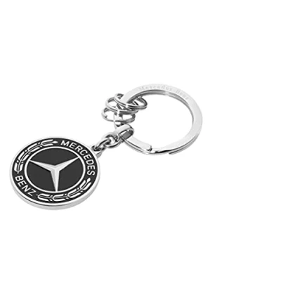 Image of Mercedes Benz Keyring Untertürkheim Black/Silver Stainless Steel