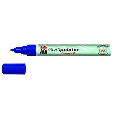 Image of Night Blue Glass Paint Marker Water Based Painter Pen Marabu 3 4mm