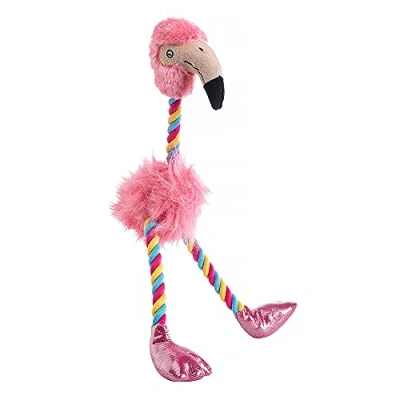 Image of House of Paws Rainbow Flamingo Large Dog Toy