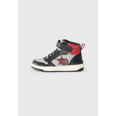 Image of Geox Washiba BOY Hightop trainers for kids, Size: 13K, Grey/black shoes