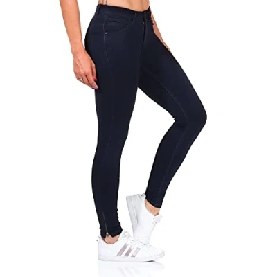 Image of ONLY Women&#039;s Onlkendell Reg Ank Etnal Crya011 Noos Skinny Jeans, Grey (Dark Blue Denim Dark Denim), S UK