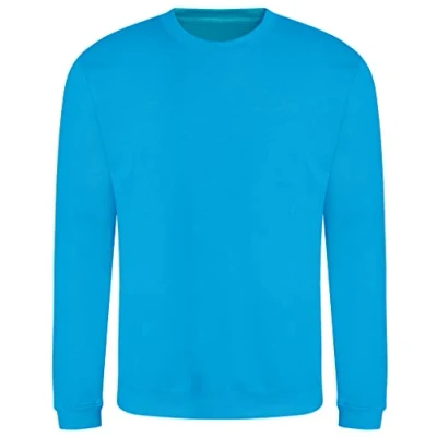 Image of AWDis Men&#039;s Sweat Sweatshirt, Blue (Hawaiian Blue), XX Large