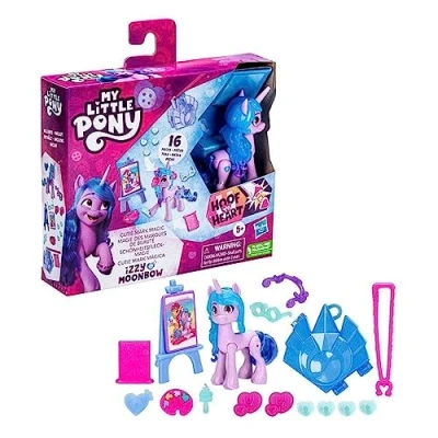 Image of My Little Pony Discover Your Sparkle Beauty Spot Magic Izzy Moonbow, 7.5 cm Large Hoof to Heart Pony, from 5