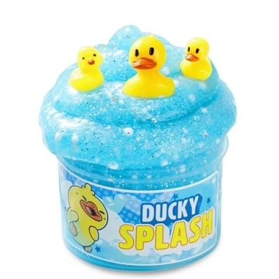 Image of JOYIN Bubblebath Duck Clear Slime, Butter Slime Party Favors, Non Sticky, Mess Free, Stress Relief, for Girls and Boys,Slime Bag Fillers Birthday Toys Gifts Kids