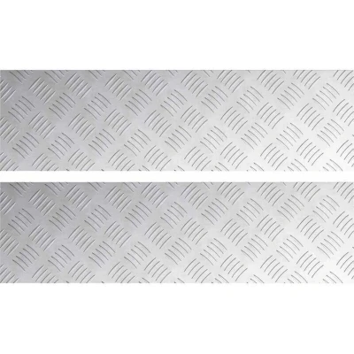 Image of vidaXL Aluminium Checker Plates 2 pcs Anti Slip 70x20 cm