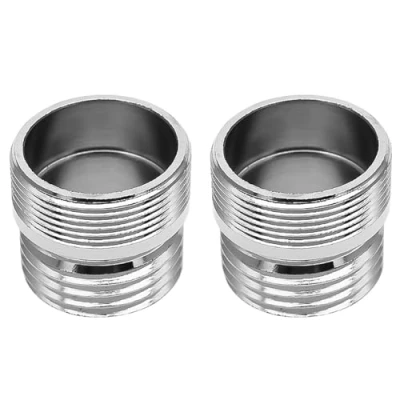 Image of Faucet Adaptor 2PCS Aerator Connector 1/2&quot; Thread Solid Metal Kitchen Tap for Water Purifier（M22 1/2）