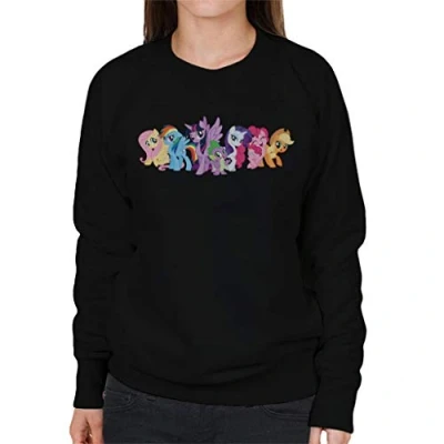Image of My Little Pony The Ponies Side by Women&#039;s Sweatshirt Black
