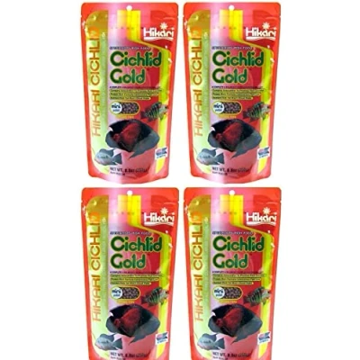 Image of Hikari. Cichlid Gold mini floating Pellets 57g, 250g, 500g, 750g, 1kg (1kg 4x250g pellets)