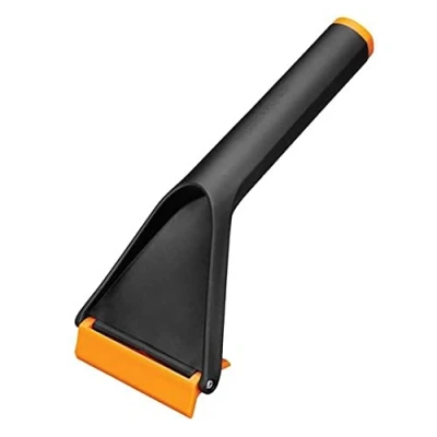 Image of Fiskars Auto Ice Scraper, Usable on both sides, Length: 21.5 cm, Plastic, Black/Orange, Solid, 1019354