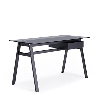Image of Dorel Home Desk, Metal, Grey, 76 x 140 65 cm