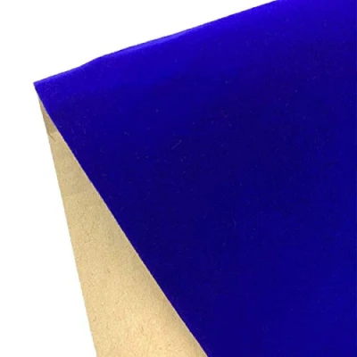 Image of Yalulu Self Adhesive Velvet Flock Liner Back Felt Sheets Fabric Sticky Sheets, 20 x 148 cm Soft for Jewelry Drawer Craft DIY Arts Decoration (Blue)
