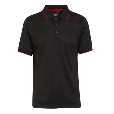 Image of Regatta Professional Men&#039;s Navigate Short Sleeve Polo Shirt Black Classic Red, Size: XXL