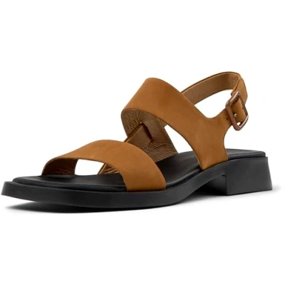 Image of Camper Women&#039;s Dana K201486 2 Strap Sandal, Medium Brown 011, 7 UK