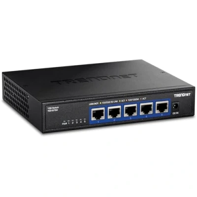 Image of TRENDnet 5 Port 10G Switch, x RJ 45 Ports, 100Gbps Switching Capacity, Supports 2.5G and 5G BASE T Connections, Lifetime Protection, Black, TEG S750