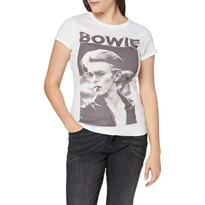 Image of David Bowie Women&#039;s BOWTSP01LW03 T Shirt, Multicoloured, Large