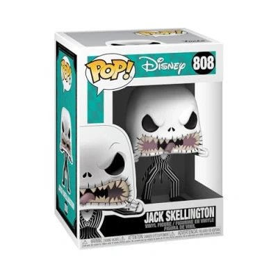 Image of Funko Pop! Disney: the Nightmare Before Christmas Jack Skellington (Scary Face) Collectable Vinyl Figure Gift Idea Official Merchandise Toys for Kids &amp; Adults Horror Fans