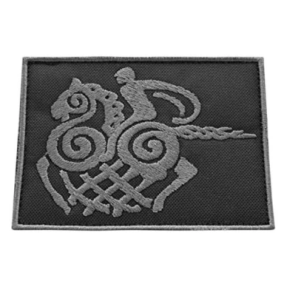Image of LEGEEON Sleipnir Horse Odin God Norse Asgard Viking Valhalla Morale Tactical Embroidery Fastener Patch