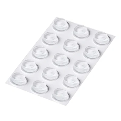 Image of Happy Bananas Clear Self Adhesive Flat Topped Bumper Pads Stops Rubber Feet for Furniture, Glass, Cabinets, Crafts 10mm x 4mm (15)