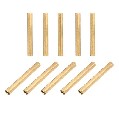 Image of sourcingmap M3x40 Female Hex Brass PCB Motherboard Spacer Standoff for FPV Drone Quadcopter, Computer &amp; Circuit Board 10pcs