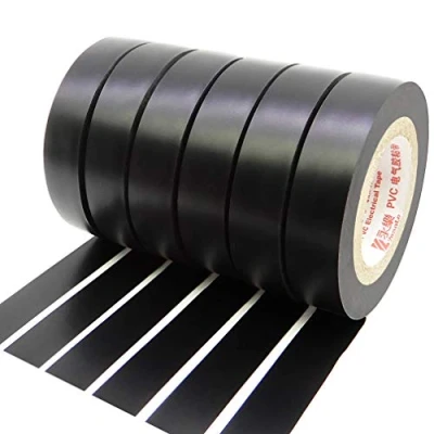 Image of Maveek Electrical Tape 0.6 Inch 15M Insulation Tape, 50 Feet, 6 Pack (6 Rolls Black)