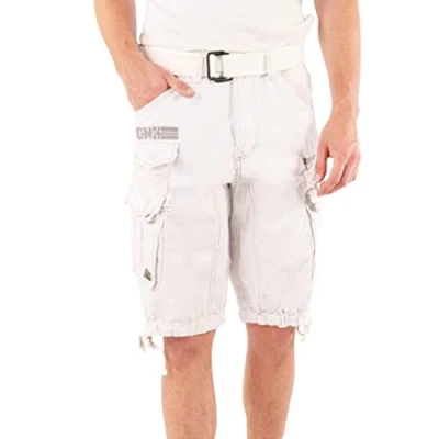 Image of Geographical Norway Men&#039;s Cargo Shorts People White, XL