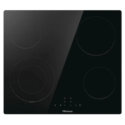 Image of Hisense E6422SC Built in 60cm Electric Ceramic Hob with Child Lock, Touch control, Timer Function Black 6400W