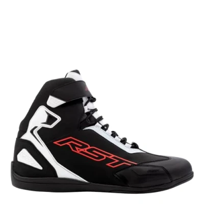 Image of RST Sabre Moto CE Mens Lowe Profile Urban Motorcycle boots Shoes (Black, White, Red, uk_footwear_size_system, adult, men, numeric, medium, numeric_11)