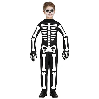 Image of FIESTAS GUIRCA Skeleton Fancy Dress for Boys Kids Costume Halloween Costumes 5 6 years