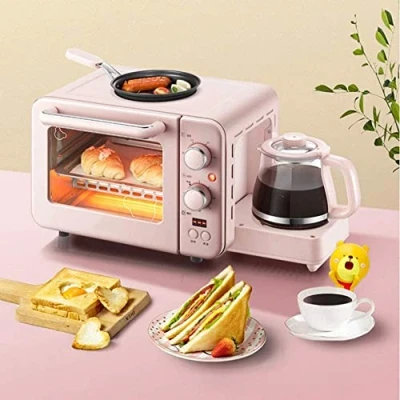 Image of Air Fryer Oven Combo， Convection Toaster， Food Dehydrator， Functions To Fry， Roast， Dehydrate， Bake， Reheat (Pink) Useful
