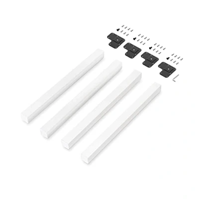 Image of Emuca Square Legs for Table, 50x50 (1.96 1.96 inch), H710mm (27,9 White Painted, Steel