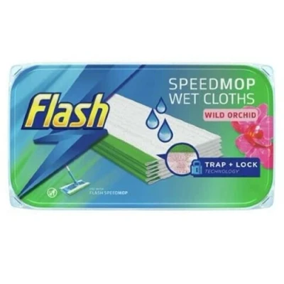 Image of 2 x Generic Replacement for Flash 24 Pack Speed Mop Hygiene Refill Wet Cloths Refills Wild Orchid Simple 5 Mopping Tips Recommended by ST&amp;JJ