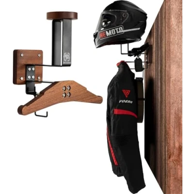 Image of OneTigris Helmet Wall Mount, Motorcycle Holder for Tactical Vest Plate Carrier, Versatile Organizer and Cycling Gear Storage