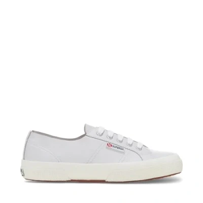 Image of Superga Womens 2750 Unlined Nappa Sneakers, Color Optical White/Silver/Favorio, Size: 7 UK